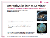 Astrophysikalsiches Seminar (Physik Master)